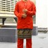 (NEW) BAJU MELAYU TELUK BELANGA REGULAR FIT ITALIAN MARTINEZ BY JAKEL-75 RED ORANGE