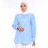 (NEW) BLOUSE PLAIN DAHLIA BY JAKEL-SKY BLUE