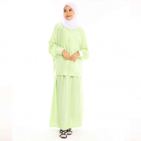 (NEW) SUIT PLAIN MAWAR BY JAKEL-APPLE GREEN