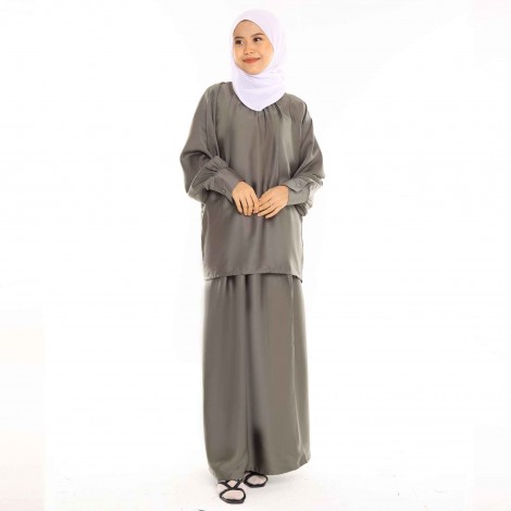 (NEW) SUIT PLAIN MAWAR BY JAKEL-CHARCOAL GREY