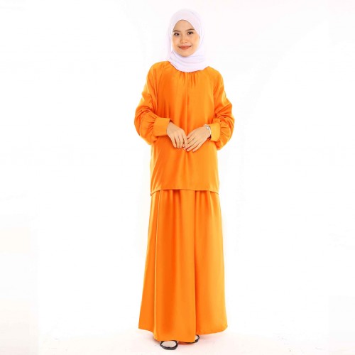 (NEW) SUIT PLAIN MAWAR BY JAKEL-ORANGE