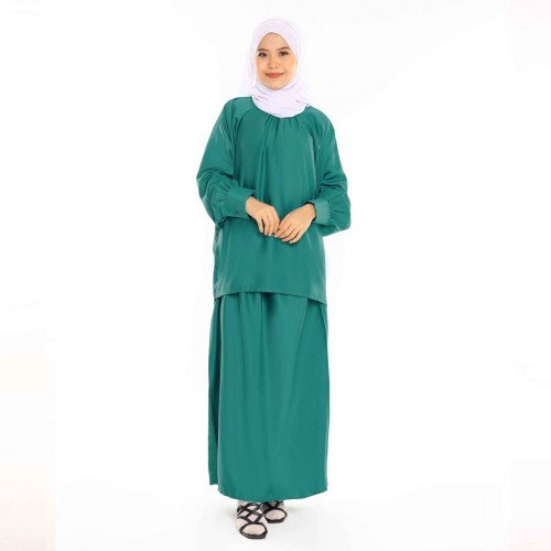 (NEW) SUIT PLAIN MAWAR BY JAKEL-TEAL GREEN