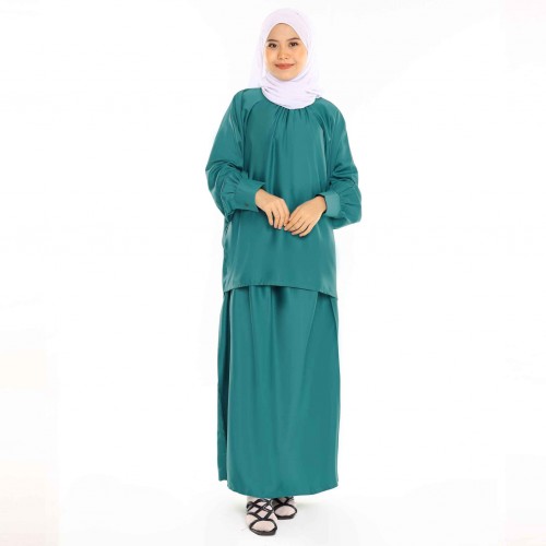 (NEW) SUIT PLAIN MAWAR BY JAKEL-TURQUOISE