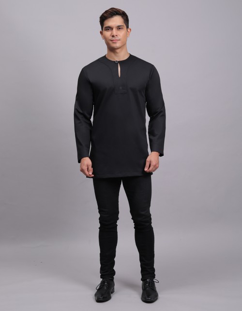 Baju Melayu Teluk Belanga With Black Pants