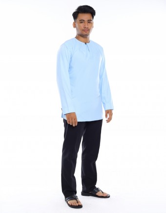 KURTA FAIZAL MODERN FIT TELUK BELANGA BY JAKEL IN 18 LIGHT BLUE