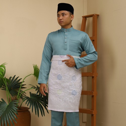 2025 BAJU MELAYU C/M REGULAR FIT ITALIAN MARTINEZ BY JAKEL-13 - LIGHT SEA GREEN