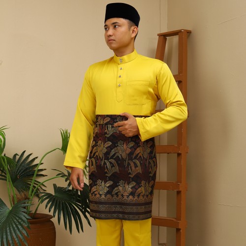 2025 BAJU MELAYU C/M REGULAR FIT ITALIAN MARTINEZ BY JAKEL-20 - MUSTARD YELLOW