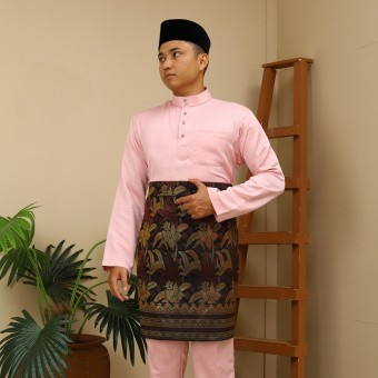 2025 BAJU MELAYU C/M REGULAR FIT ITALIAN MARTINEZ BY JAKEL-10 - CORAL PINK