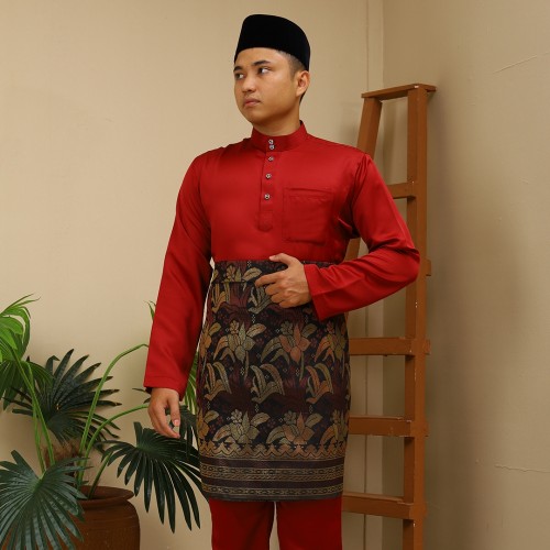 2025 BAJU MELAYU C/M REGULAR FIT ITALIAN MARTINEZ BY JAKEL-05 - MAROON