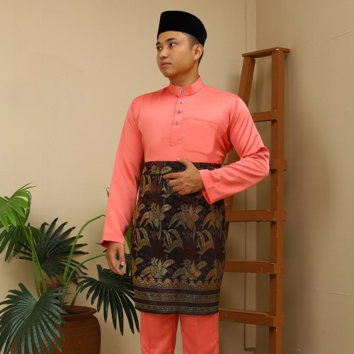 2025 BAJU MELAYU C/M REGULAR FIT ITALIAN MARTINEZ BY JAKEL-16 - SALMON