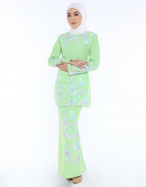 BAJU KURUNG MDN BELLOVA IN MINT GREEN