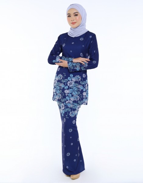 BAJU KURUNG MDN MUFEEDA IN MIDNIGHT BLUE