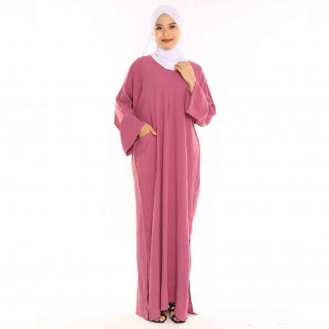 JUBAH POCKET FAMIZA BY JAKEL IN DUSTY PURPLE