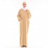 JUBAH POCKET FAMIZA BY JAKEL IN LIGHT BROWN