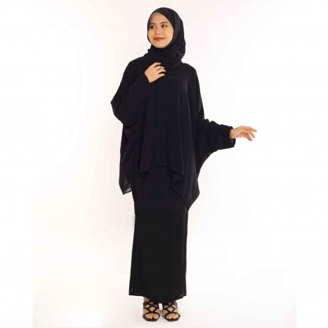 KEBAYA PLAIN ALIN IN BLACK