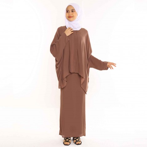 KEBAYA PLAIN ALIN IN DARK BROWN