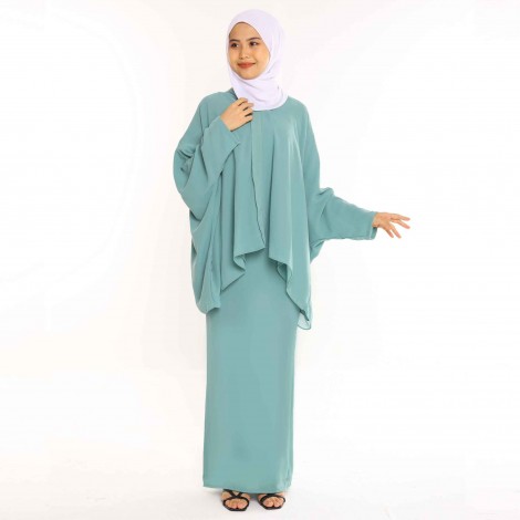 KEBAYA PLAIN ALIN IN DUSTY GREEN