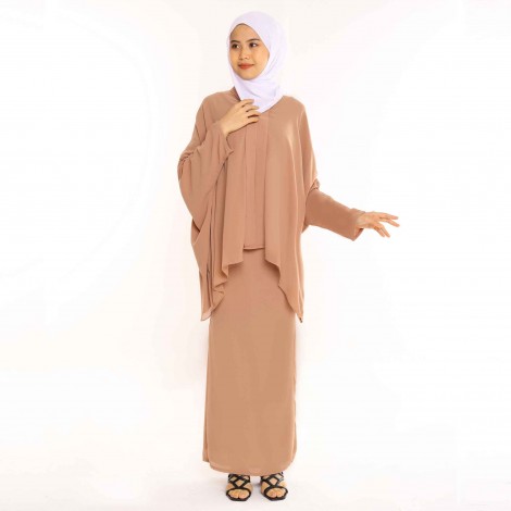 KEBAYA PLAIN ALIN IN LIGHT BROWN