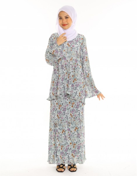 KURUNG MDN PLEATED NADIYA IN 07 SAGE GREEN