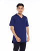 KURTA SALEEM STICHING HOODIE SHORT SLEEVE IN 09 NAVY BLUE