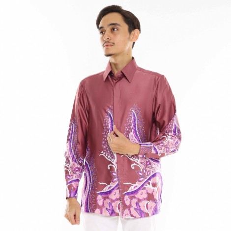 BATIK SEDONDON KEMEJA PTD ADAFA BY JAKEL IN DUSTY PURPLE