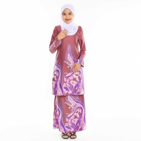 BATIK SEDONDON KURUNG PTD ADAFA BY JAKEL IN DUSTY PURPLE