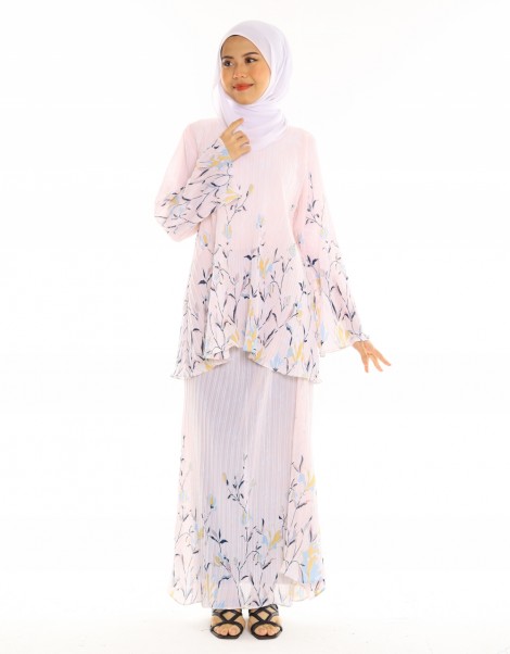 KURUNG MDN PLEATED NADIYA IN 05 LIGHT PINK